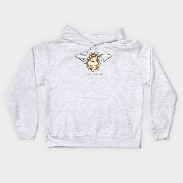 bee - guardian of the earth Kids Hoodie by shoreamy